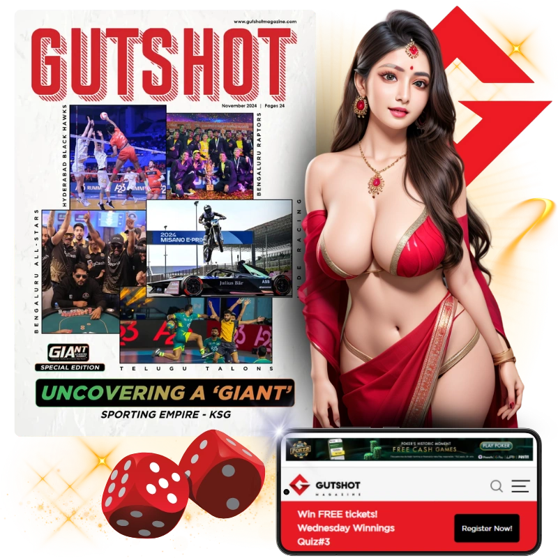 gutshot magazine with indian model gutshot magazine mobile phone and poker dise